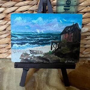 4” hand painted picture & aisle